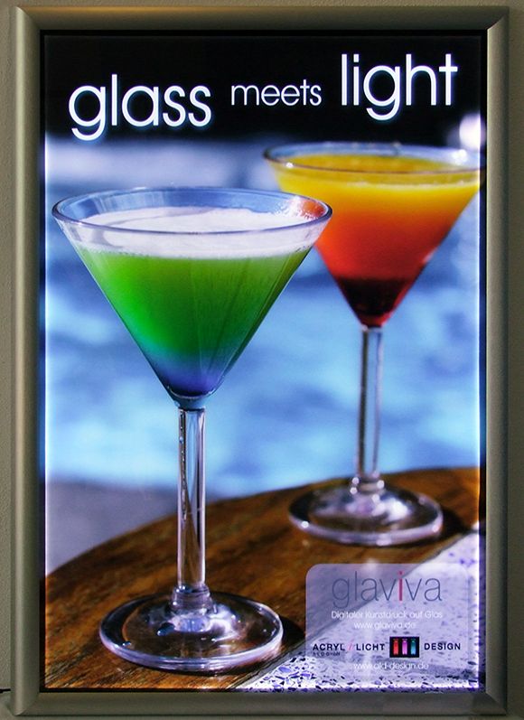 GLAVIVA • GLAS-DESIGN - Digital bedrucktes Glasbild mit LED-Flächenlicht
