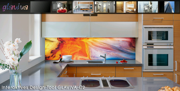 GLAVIVA • GLAS-ARCHITEKTUR • Interaktives Design von Glaviva zur digitalen Bedruckung von Glastreppen - Glastüren - Glastische - Küchenrückwände - Glasgeländer - Glasböden - Glasfassaden • C2 DESIGN INTERAKTIV • GLAVIVA - DIGITALDRUCK AUF GLAS